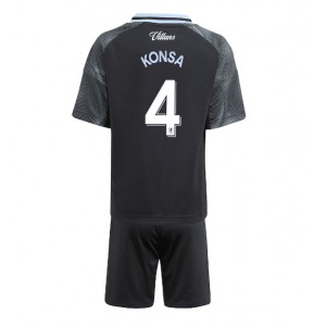 Fotbalové Dres Aston Villa Ezri Konsa #4 Dětské Venkovní Oblečení 2025-26 Krátký Rukáv (+ trenýrky)
